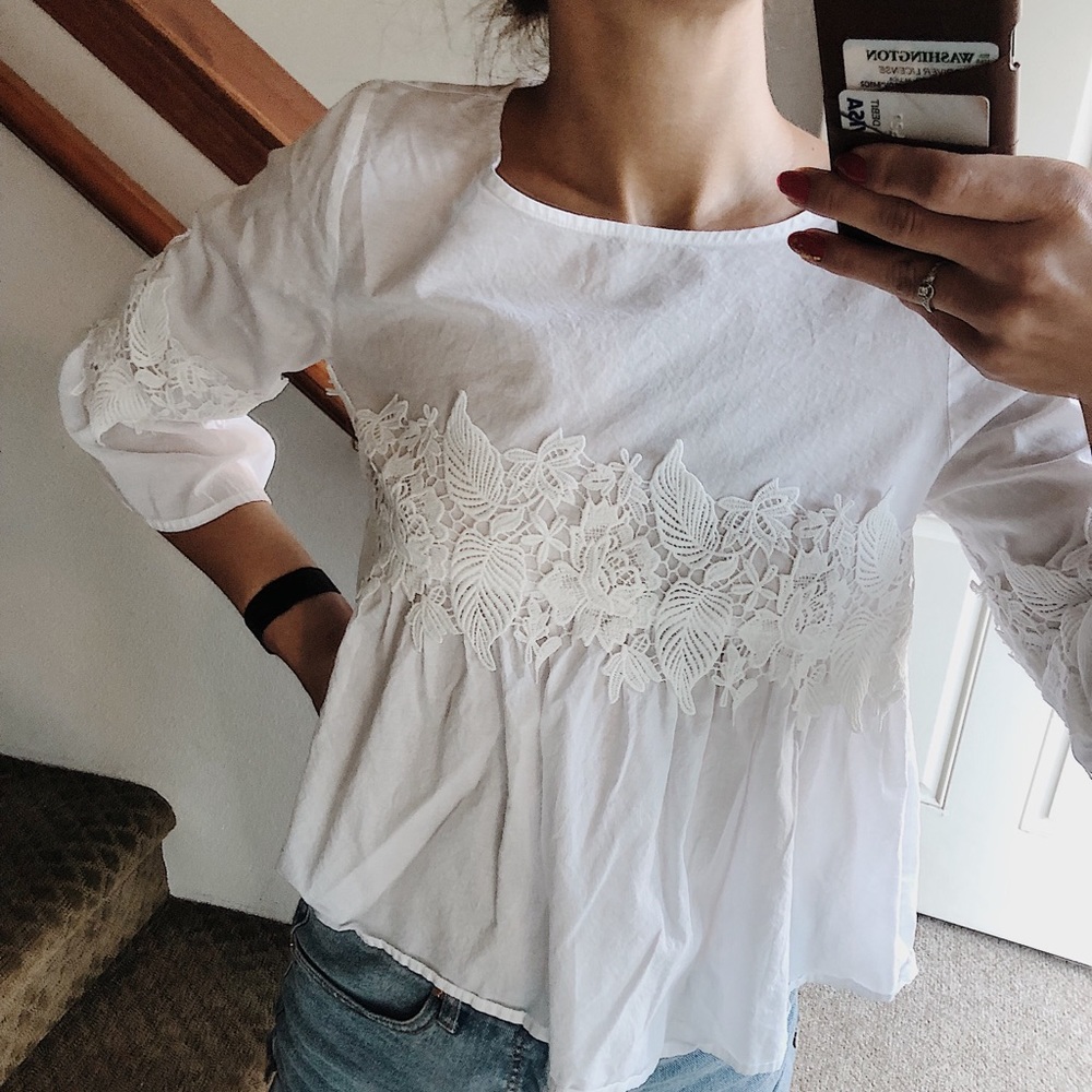 White oversized shirt